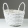A set of baskets, 31 x 20 x 17/28 cm, 23 x 16 x 14/22 cm, 2 pcs, white, willow