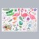 Interior color plastic sticker "Flamingo, Tukan and hummingbird" 60x90 cm