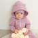 Costume: sweatshirt and pants crumb I, Basic Line, height 80-86 cm, pink color