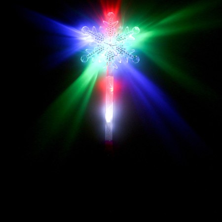 Light rod "Snowflake", pink color-6