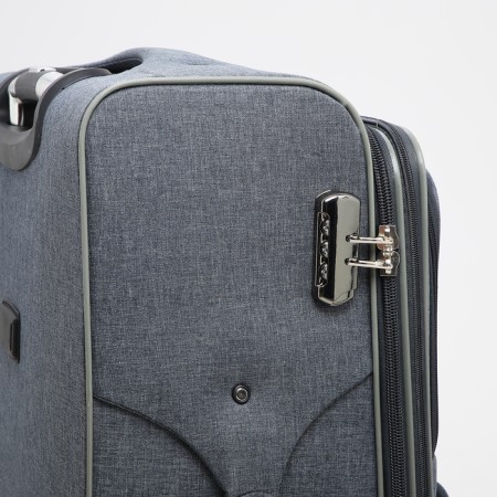 Big suitcase 28 ", lightning department, code castle, 3 wheels, 2 outer pockets, color gray color-4