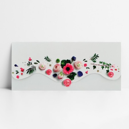 Money envelope "Real flowers" Formation, 17.5 x 8 cm-1