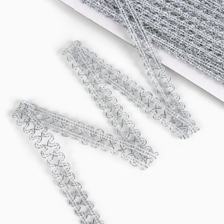 Weekenaya silver braid 1.5 cm winding 25 meters-1