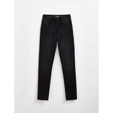 Women's jeans with an unprocessed edge Conte Elegant Skinny, size m, color Washed Black-4