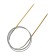 Circular knitting needles, bamboo, with a metal cable 100 cm/2.5 mm