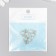 Decor for creativity metal, rhinestones "woven heart" 2.3x1.7 cm
