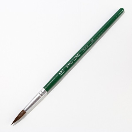 Brush for drawing from hair ponies Round No. 9 short handle-1