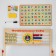 Double -sided Magnetic board on a stand, scores, clocks, numbers, letters, crayons, marker, sponge