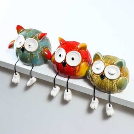 Souvenir Ceramics "Knitted Lotty with long legs" set 3 pcs 8x7.5x9.5 7.5x8x12 cm-1
