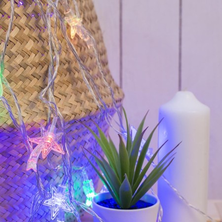 Garland “thread” 5 m with nozzles “comet”, IP20, transparent thread, 20 LED, glow of multi (RG/RB), blinking, 220 V-8