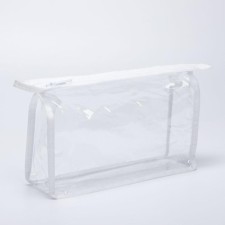 Cosmetic bag with lightning, white/transparent color