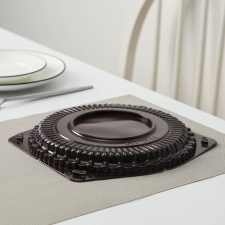 Cormore is a plastic disposable with a connective lid for 30, 22 × 10 cm, the color is transparent-10