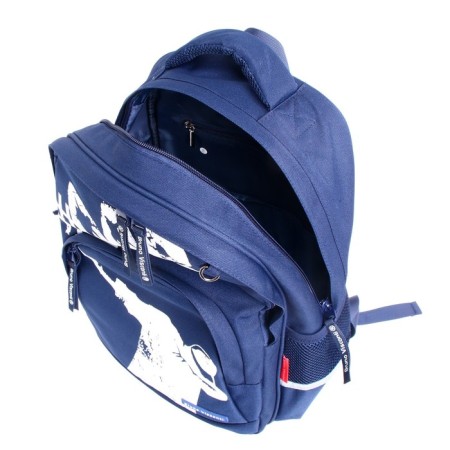 School backpack Bruno VisConti, 40 x 30 x 16 cm, ergonomic back, DAB, blue-8