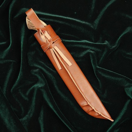 Knife Pchak Sharhon, handle from a horn of a small roar, a guard with an engraving-13