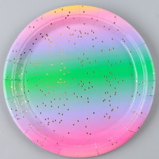 Paper “gradient” plate, in a set of 6 pcs.