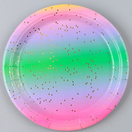 Paper “gradient” plate, in a set of 6 pcs.