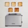 Toster KitFort KT-6204, 850 W, 5 fry modes, 2 toasts, metallic