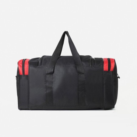 Road bag, 3 parts on lightning, external pocket, long belt, black/red color-1