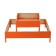 Galvanized flowerbed, 2 tiers, 50 × 50 cm, 100 × 100 cm, orange, “quadro”, Greengo