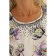 Female blouse, size 46, white, purple color