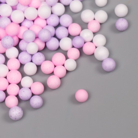 Decor for creativity Polyn -plast "Assorted balls" pastel pink set 10 grams-1
