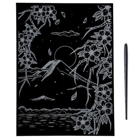 Scratching 18 × 24 cm, Japan "Flowering Sakura"-2