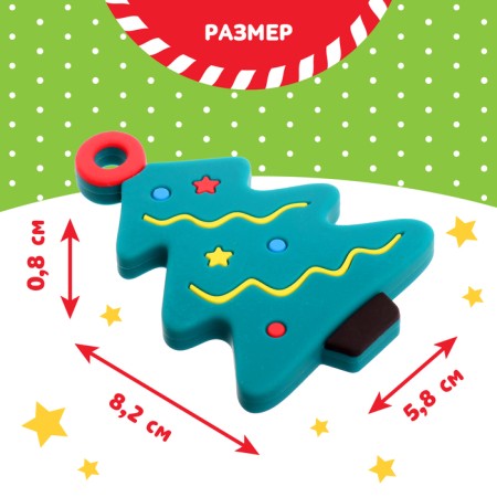 New Year's Everage "Christmas tree", with a holder, green color-5