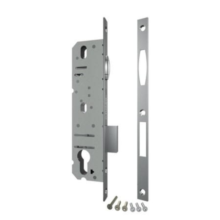 The case of a narrow-profile lock with a roller latch 5116-25 CP, color chromium