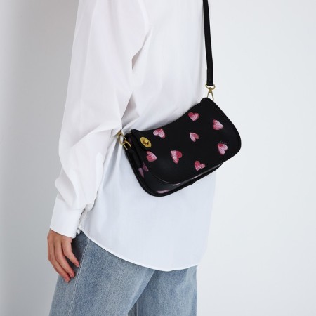 Bag-baget with a zipper, black color-8