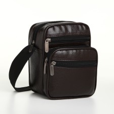 Male bag, 18*9.5*15.5 cm, lightning departure, 3 n/pocket, reg. Min, brown