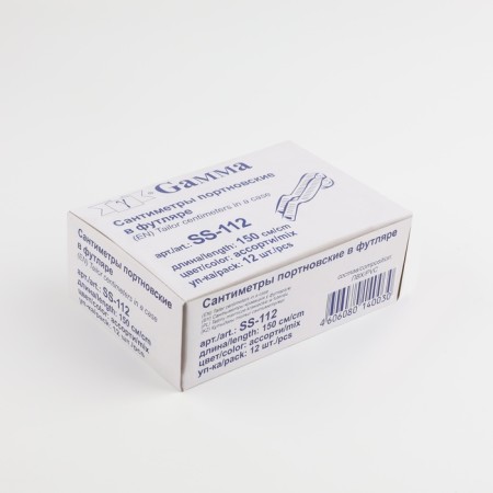 Centimeter tape in a case, 150 cm, color mix-9