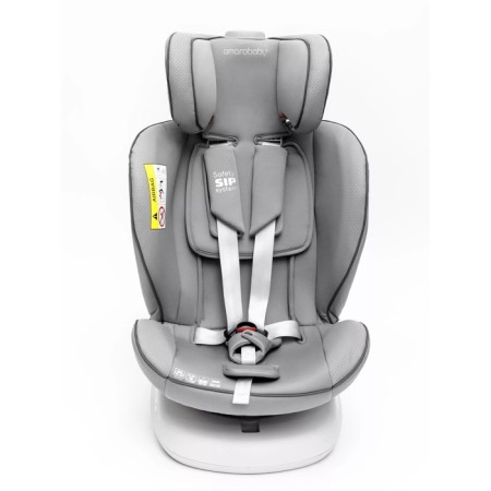 AMAROBABY Champion, ISOFIX fastening, class D, group 0+/1/2/3 (0-36 kg), gray gray-7