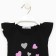 A set for a girl (T -shirt/skirt) Black/pink color, height 116cm