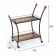 Serving polo table, 750x420x820, black/tinted glass