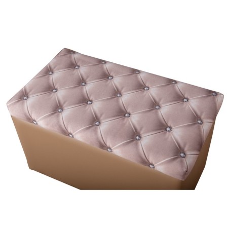 Puff Print 700x380x430 beige pink/eco-leather brown-2