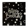 Paper napkins “Happy birthday” 33 × 33 cm, set 20 pcs., Black color