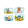 Developing puzzle "Funny animals", 4 puzzles, 2 in 1