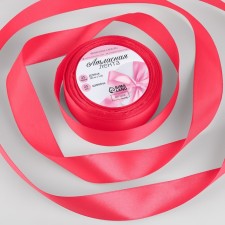 Satin tape, 25 mm × 23 ± 1 m, coral color No. 129