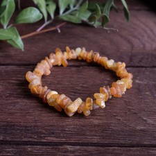 Amber Bracelet Baby is unprocessed, the color is light brown, d = 5.5 cm