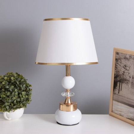 Table lamp "Lilo" 1x40W E27 white/gold 25x25x46.5cm