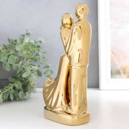 Souvenir Ceramics "Lovers" gold 22x10x6.5 cm-2