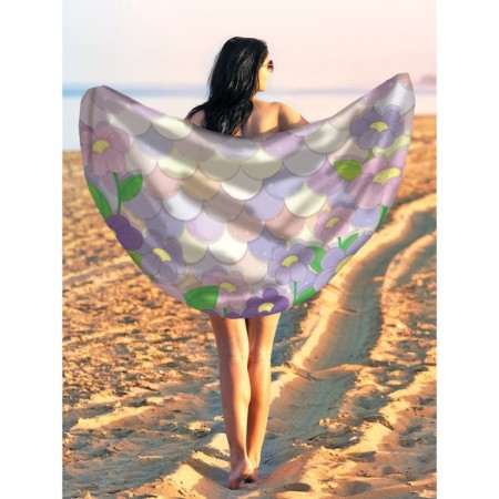 Pareo and beach rug "Fairy Tale", D = 150 cm