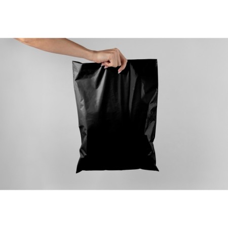 Courier bag with an adhesive valve, black 16 x 22 + 4 cm, 50 pcs-2