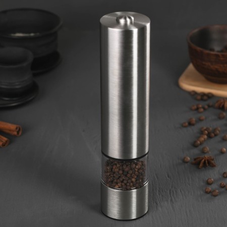 Electric mill, for spices, 22 cm, stainless steel, acrylic-1