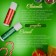 New Year's gift set of cosmetics. Balms for the lips. Red-green series