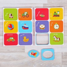 Training cards-lodges. Colors and shapes