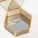 Casket Glass with a metal frame "Butterfly" hexagonant caramel 15.6x18x8.5 cm