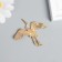 Decor for creativity Metal "Crane in flight" gold 4.8x4.3 cm