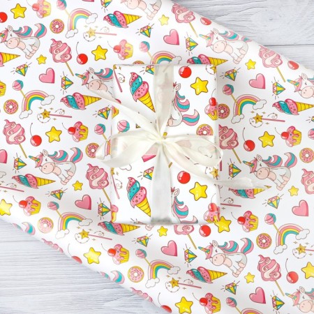 Glossy packaging "Unicorns", 70 x 100 cm, 1 sheet