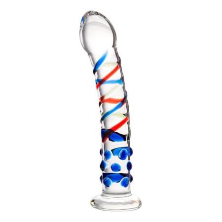 Unrealistic phallimitator Sexus Glass, glass, transparent, 18 cm-1